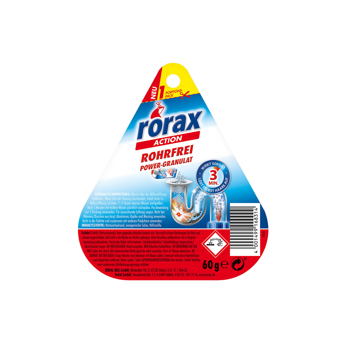 Rorax Rohrreiniger Granulat 60 g