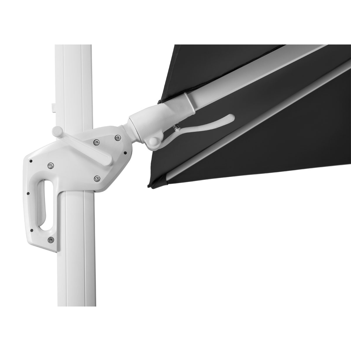 Schneider Schirme Ampelschirm Rhodos Twist Bianco 300 x 300 anthrazit Bild 9