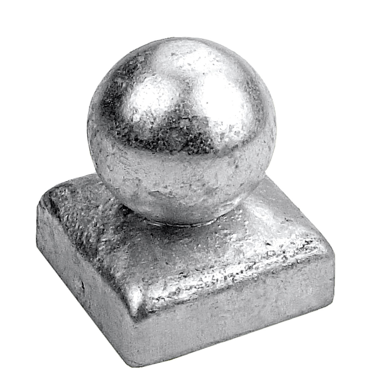 Connex Pfostenkappe mit Kugel 7 x 7 cm feuerverzinkt Connex Pfostenkappe mit Kugel 7 x 7 cm feuerverzinkt
