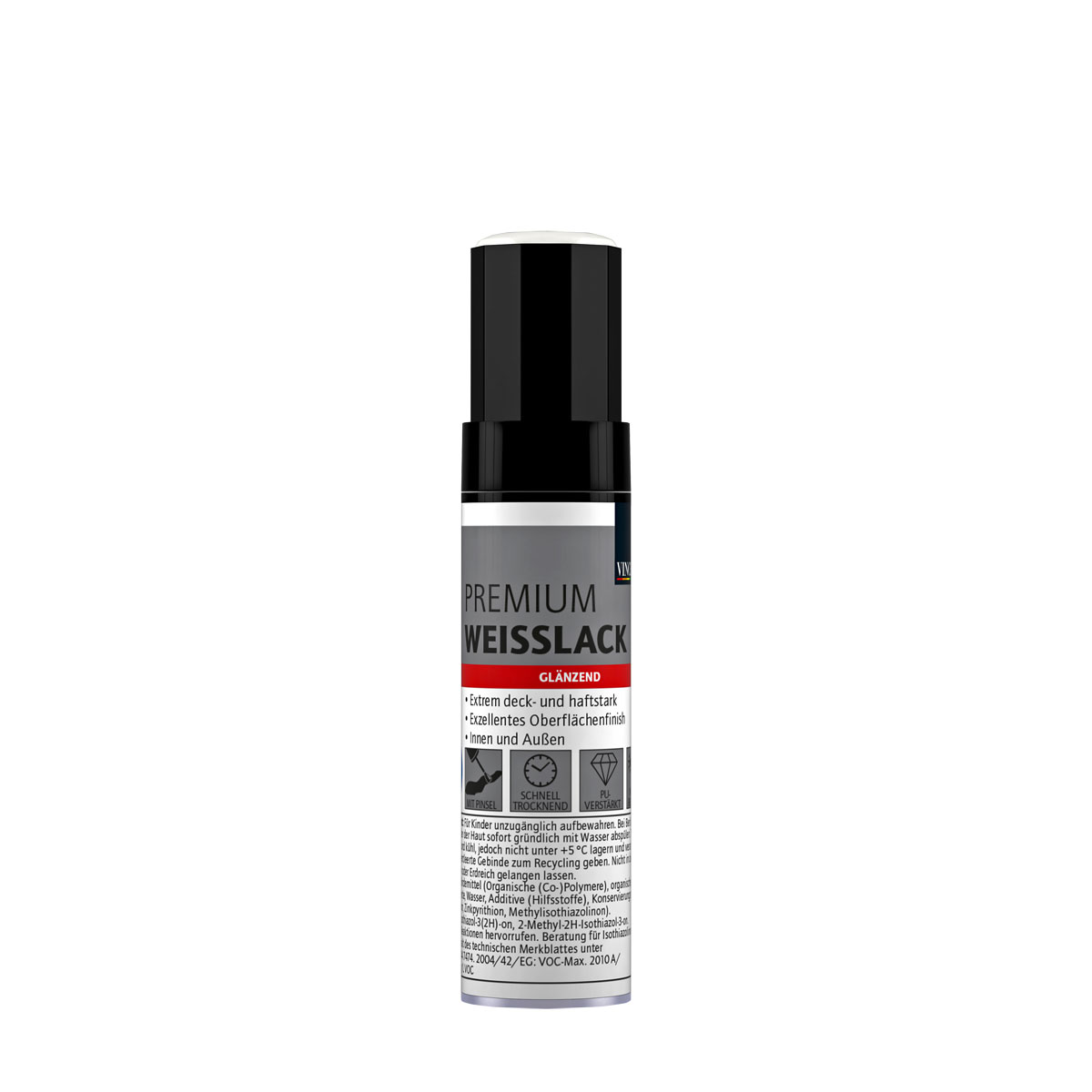Vincent Premium Weißlack Brilliantweiß glänzend 12 ml