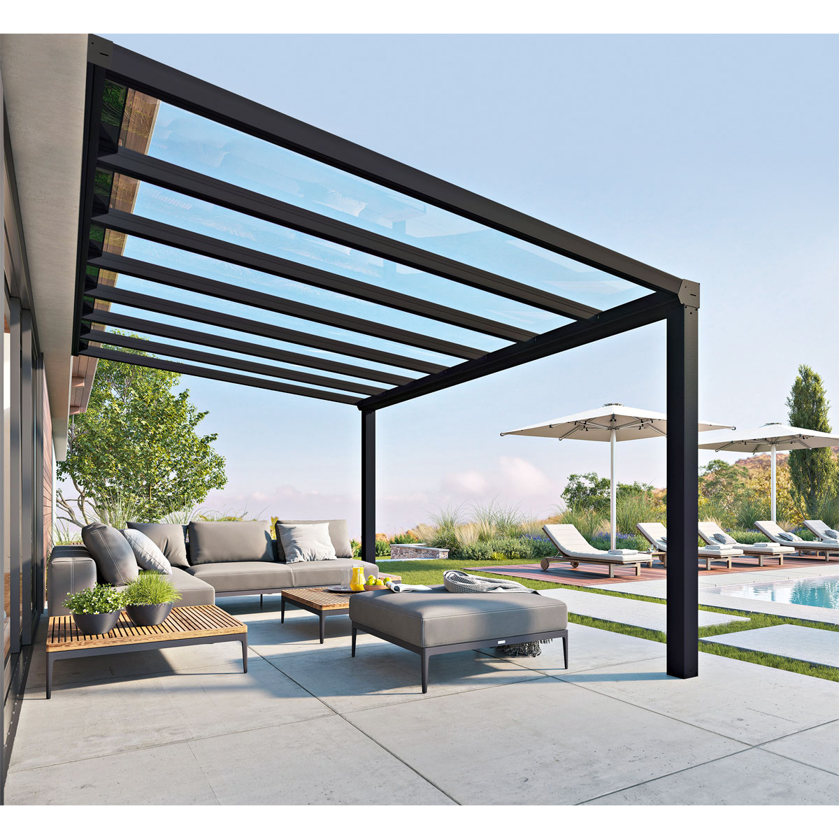 Palram Terrassenüberdachung Stockholm 3,4 x 5,2 m Bild 1