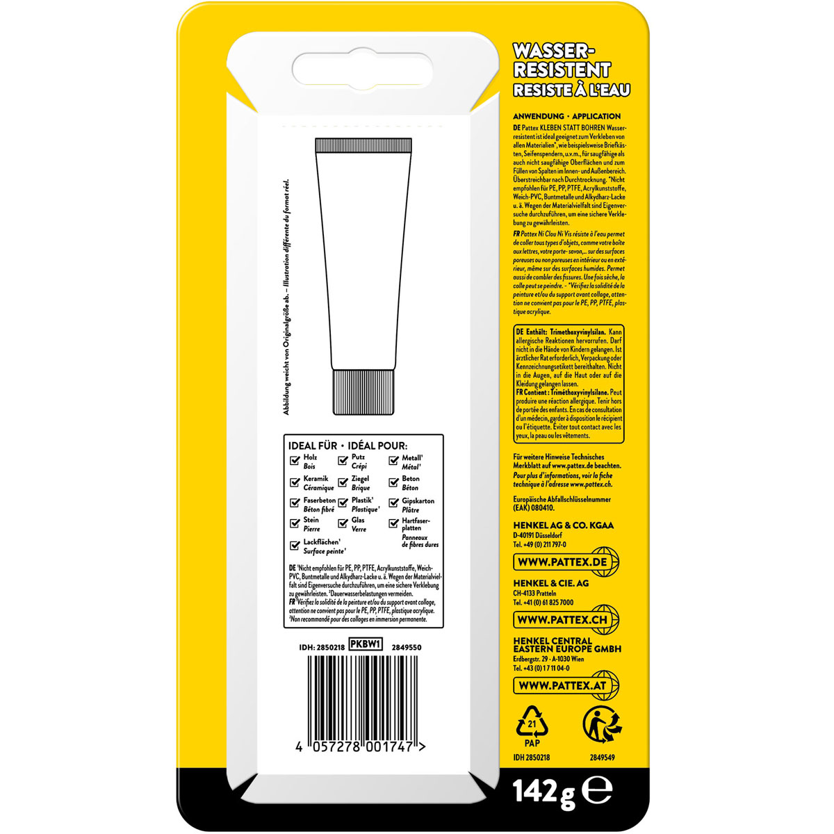 Pattex Montagekleber Kleben statt Bohren Wasserresistent 142 g Bild 9