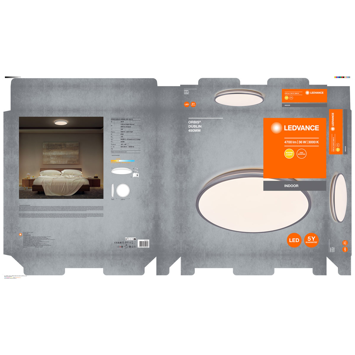 Ledvance Orbis Dublin 490 mm 36W  830 Silber Bild 10