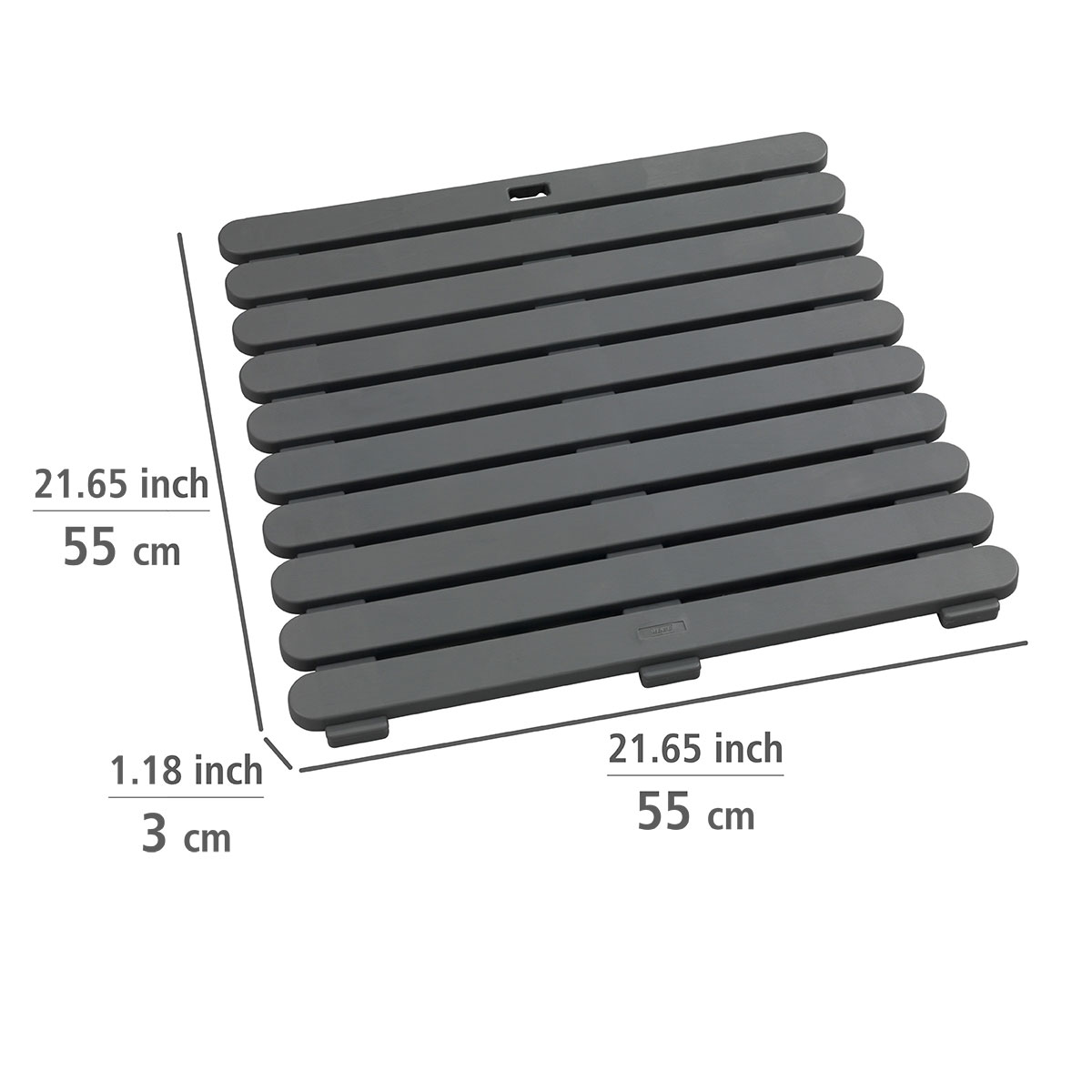 Wenko  Duschmatte Indoor und Outdoor Grau 55 x 55 cm Bild 4