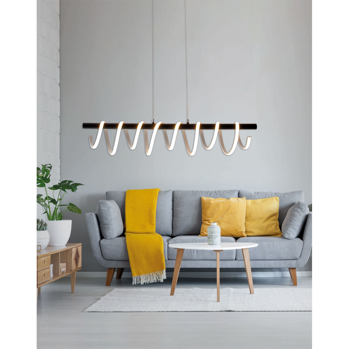 LED HL Belleza Metall/KS schwarzLxBxH 100x20x150cm dimmbar Bild 8