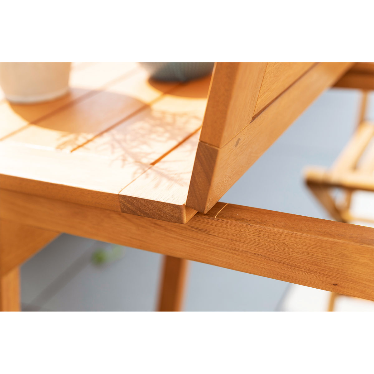 Haveson Balkontisch Rhodos 60-120 x 74 x 60 cm Eukalyptusholz Bild 8