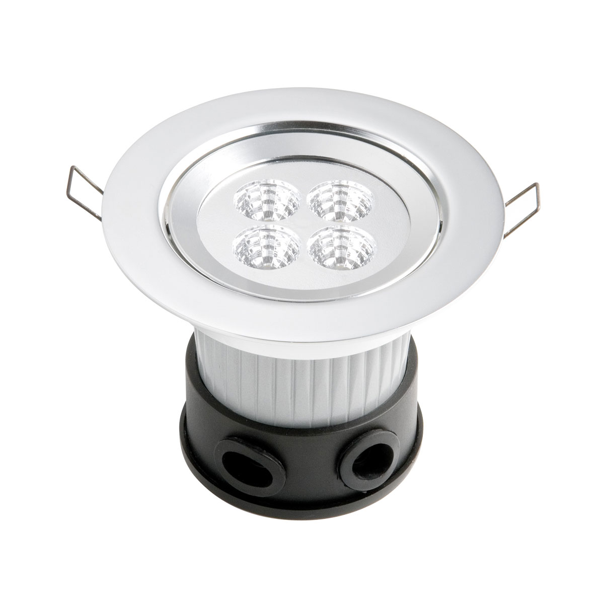 Konstsmide LED-Deckeneinbauleuchte silber