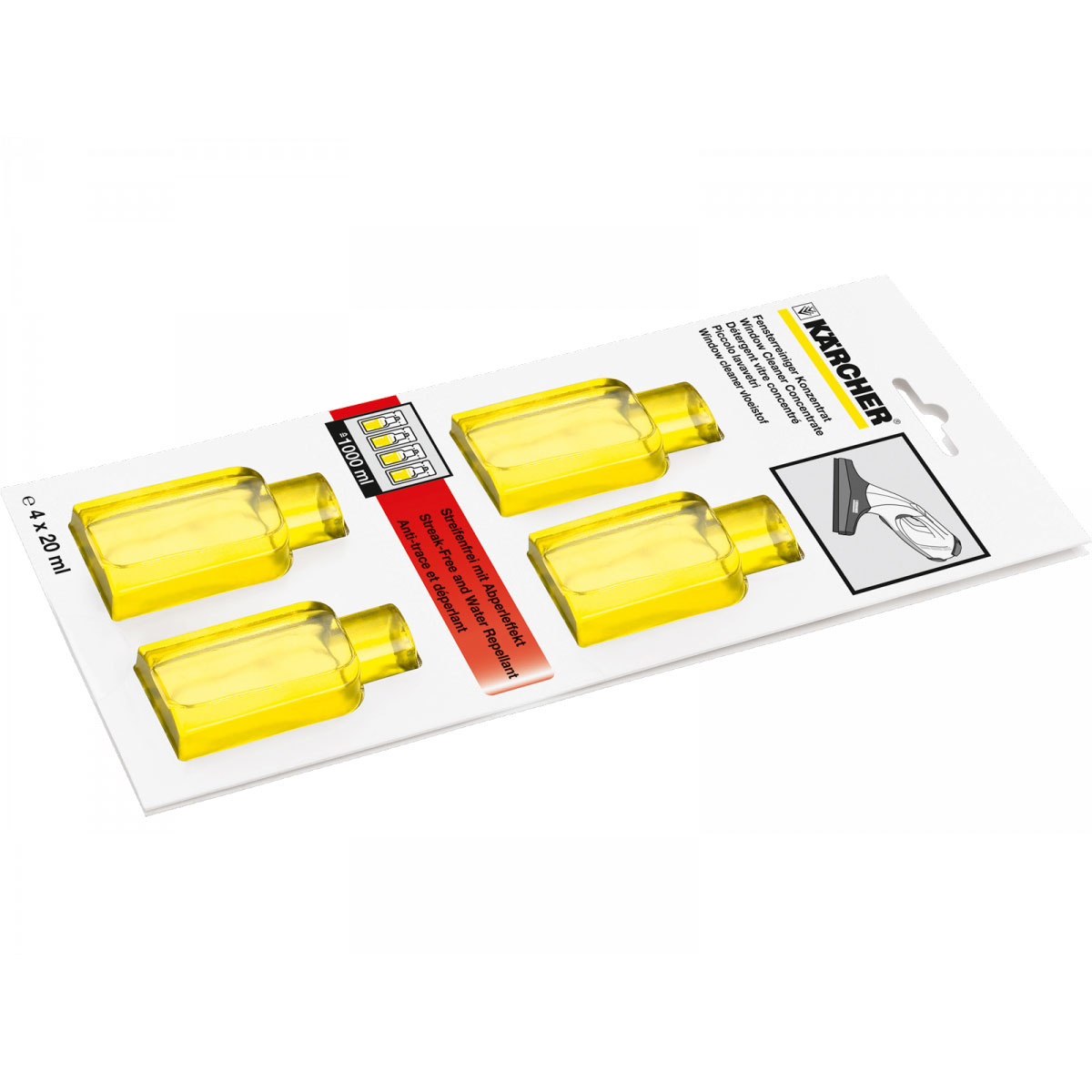 Kärcher Fenster-Reiniger-Konzentrat 4 x 20 ml Kärcher Fenster-Reiniger-Konzentrat 4 x 20 ml