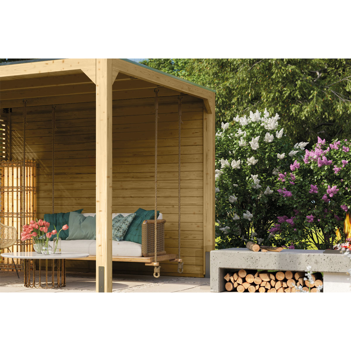 Karibu Cubus Seitenwand naturbelassen Bild 1