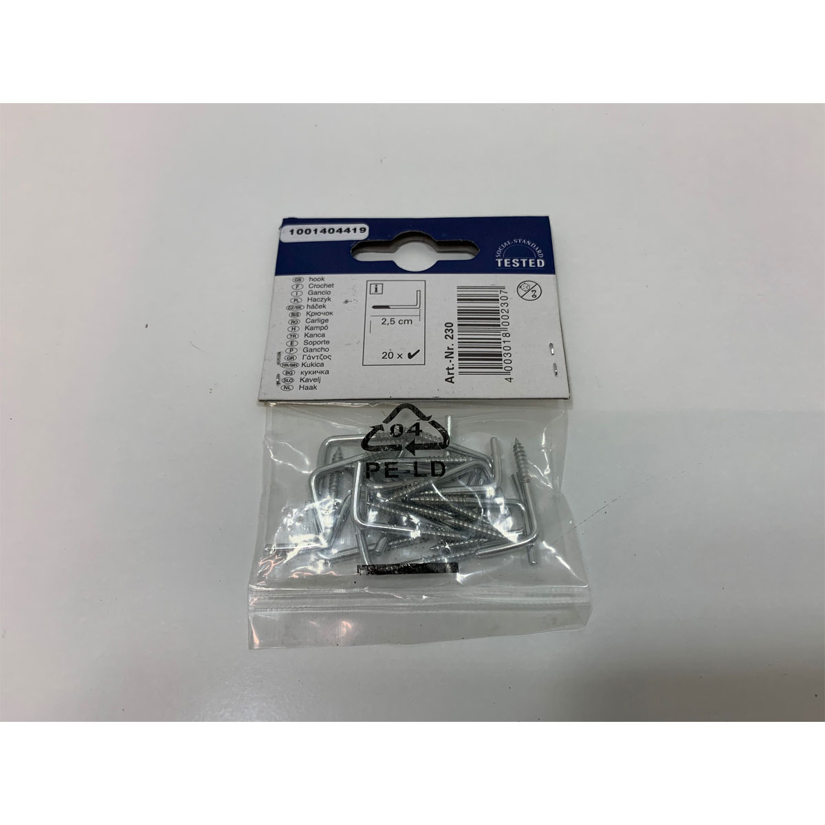 Gardinia Schraubhaken für Vitragenstange verzinkt Bild 2