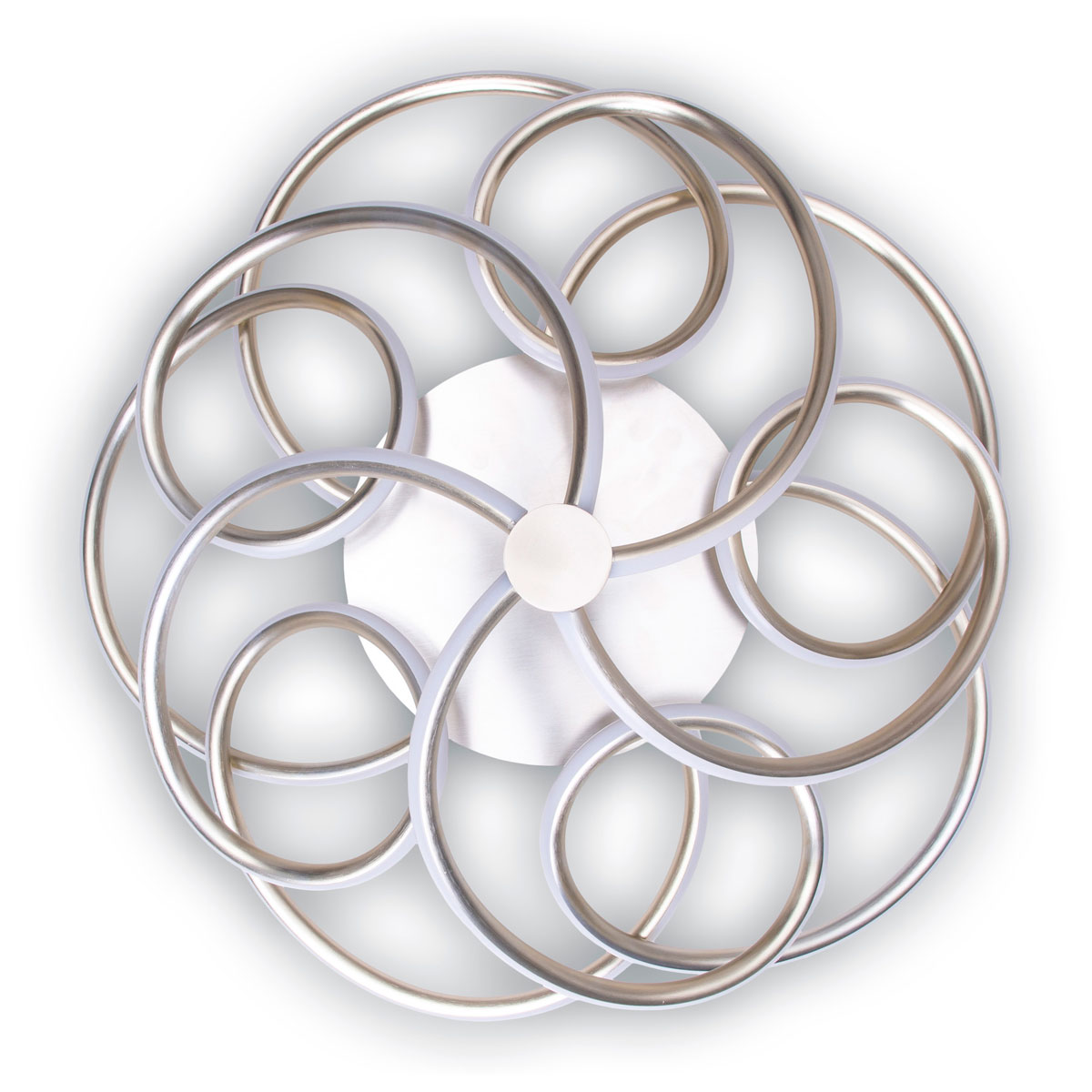 Naeve LED DL Rizado Metall/KSstahl-blank LxBxH: 57x57x20cm dimmbar Bild 7