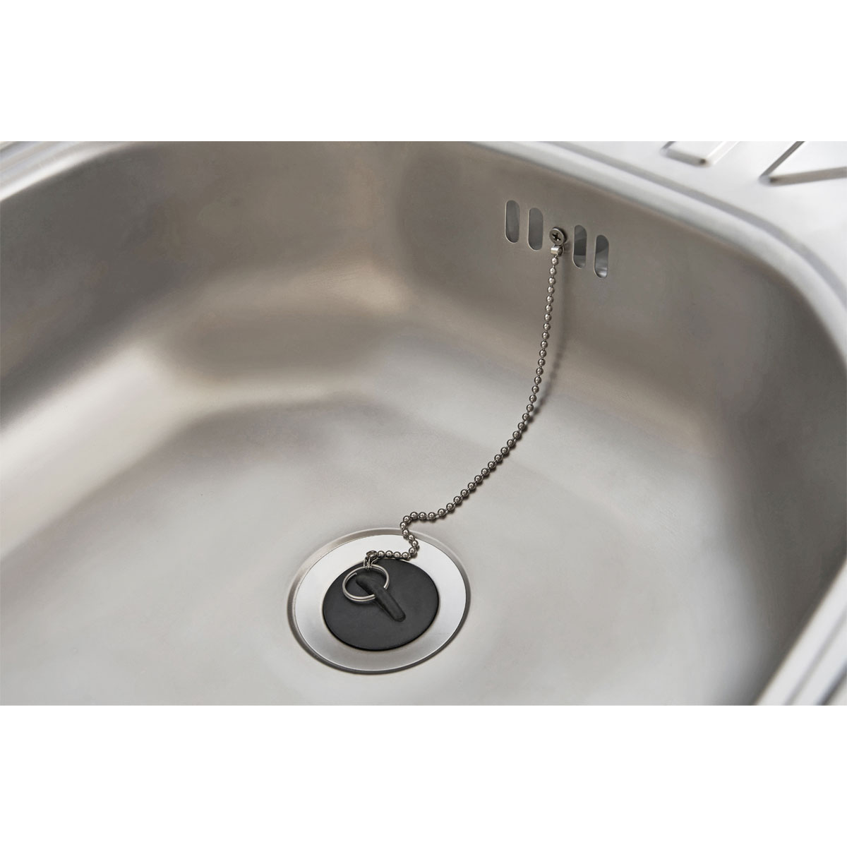 Respekta Edelstahl-Spüle inkl Ab- und Überlaufgarnitur 86 cm Bild 10