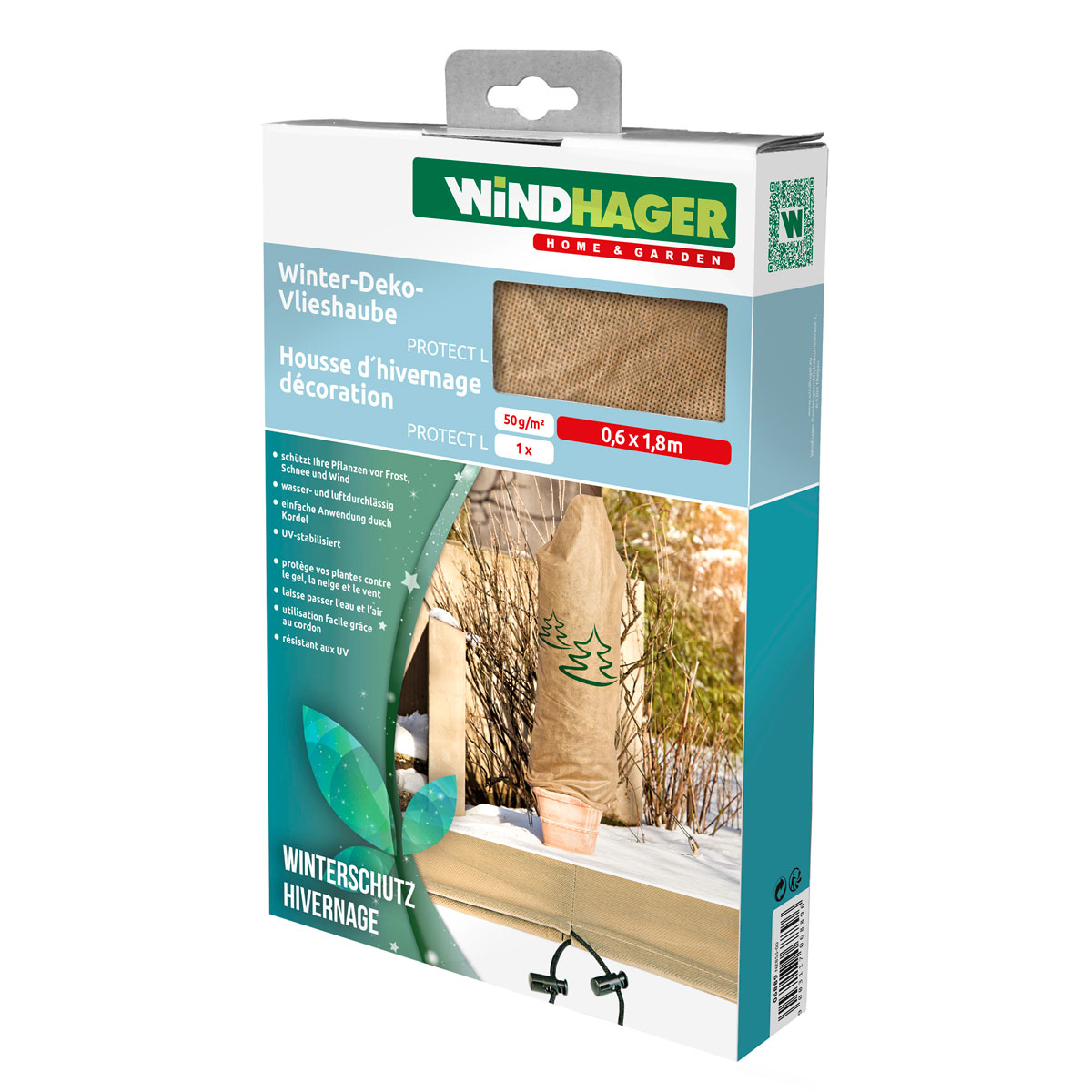Windhager Deko-Vlieshaube Protect Tannenbaum L 0,6 m x 1,8 m