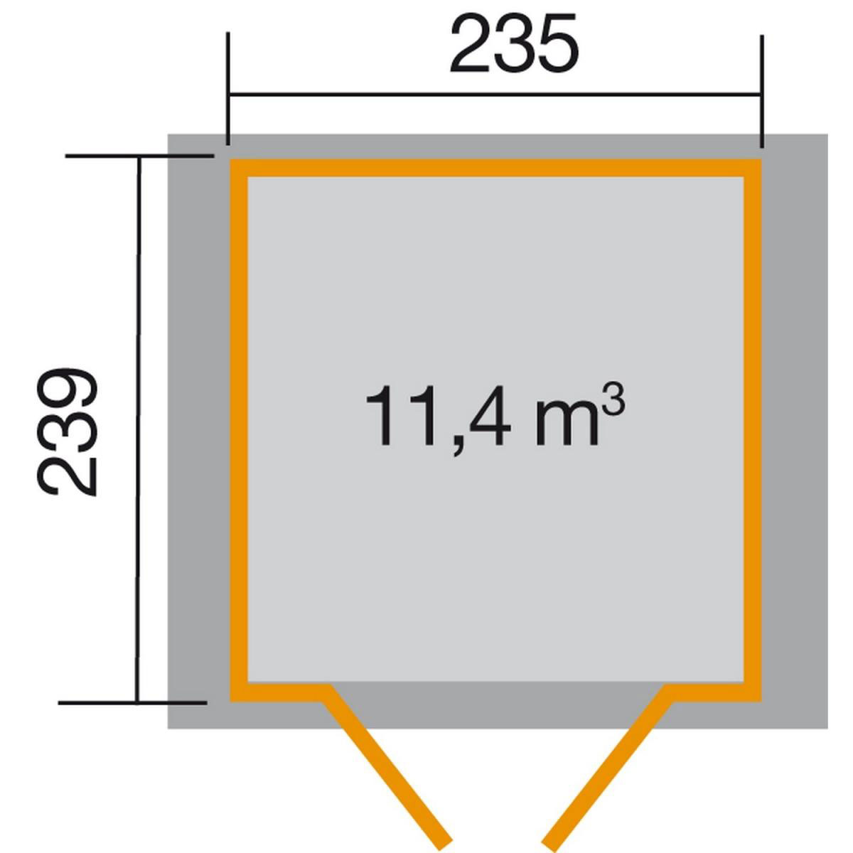 Weka Gartenhaus 224 235 x 239 x 227 cm braun Bild 3