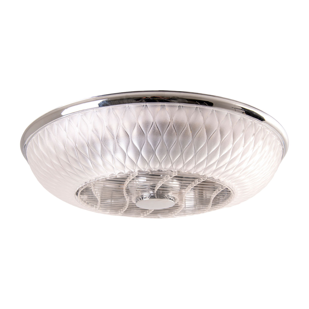 Naeve LED DL Viento Metall/KSklar/transparent LxBxH 55x55x20cm Bild 3