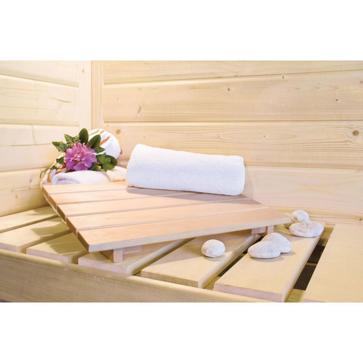Karibu Sauna Lilja Eckeinstieg 3,6 kW Ofen integr Strg kein Kranz Klarglas-Tür Bild 3
