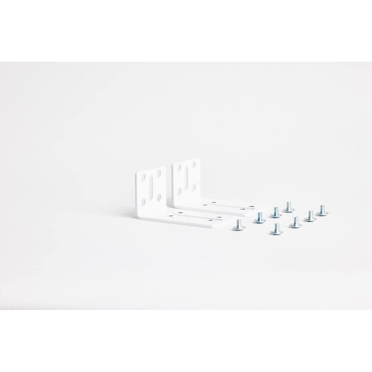 Hibitaro  Winkel zur Wandmontage für Bodensysteme 2er Set für 2-läufige Schiene Weiß Matt Bild 2