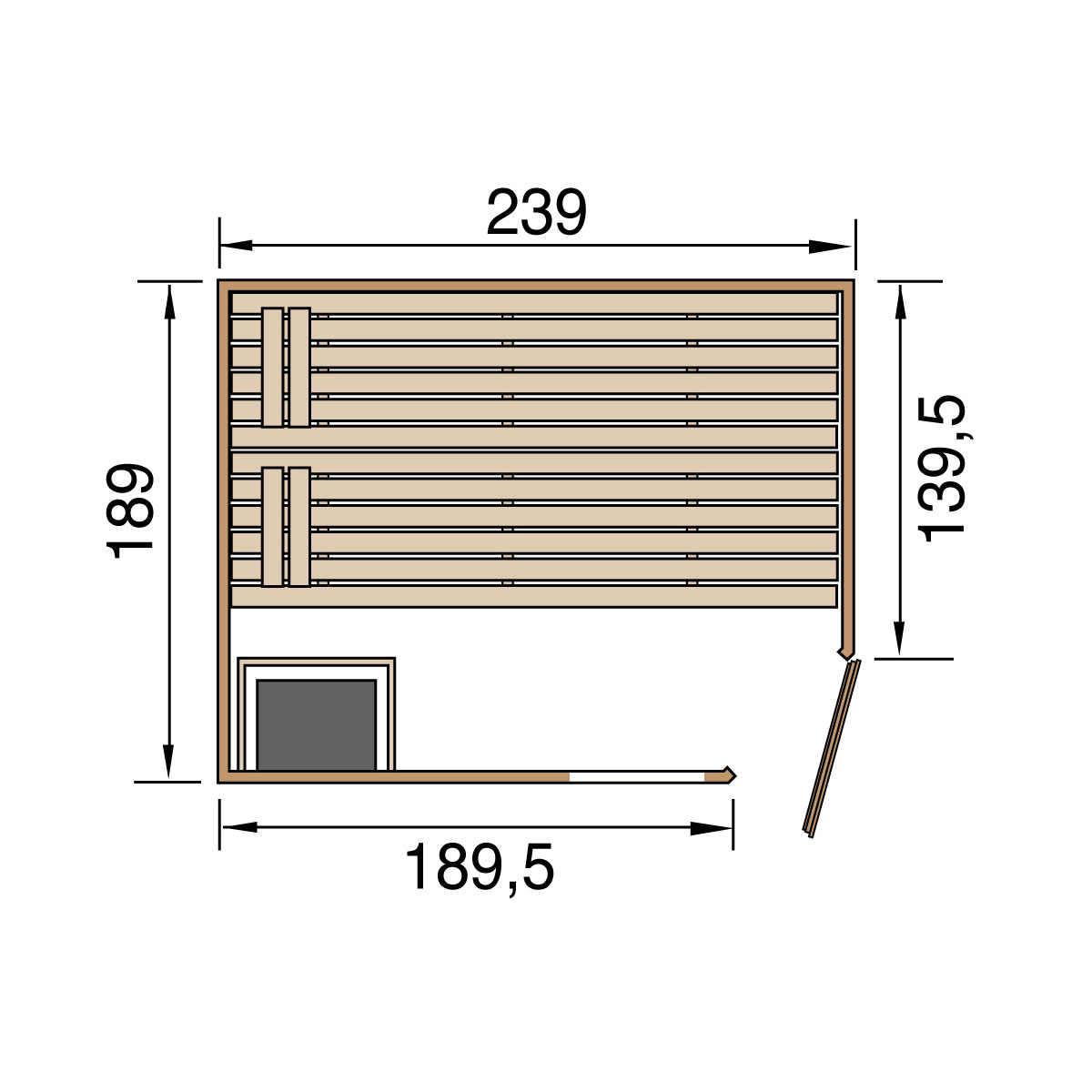 Weka  Massivholz-Sauna Valida Größe 2 Sparset 7,5 kW Bio S Bild 3