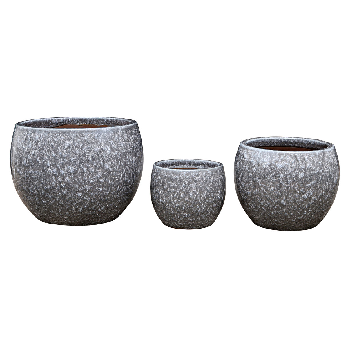 Haveson  Pflanztopserie Glasierter Stein