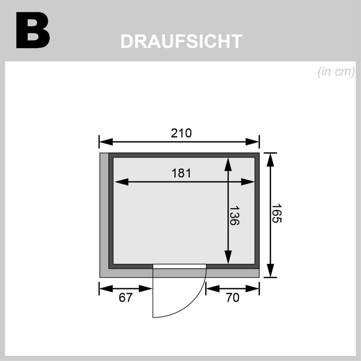 Karibu Bodin Frontstieg ohne Ofen mit Kranz Klarglastür Bild 6