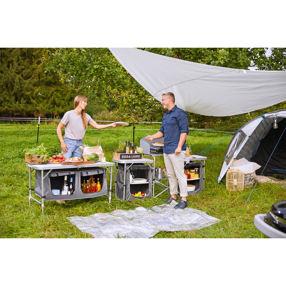 Haveson Camping-Multifunktionstisch Aluminium klappbar Bild 9