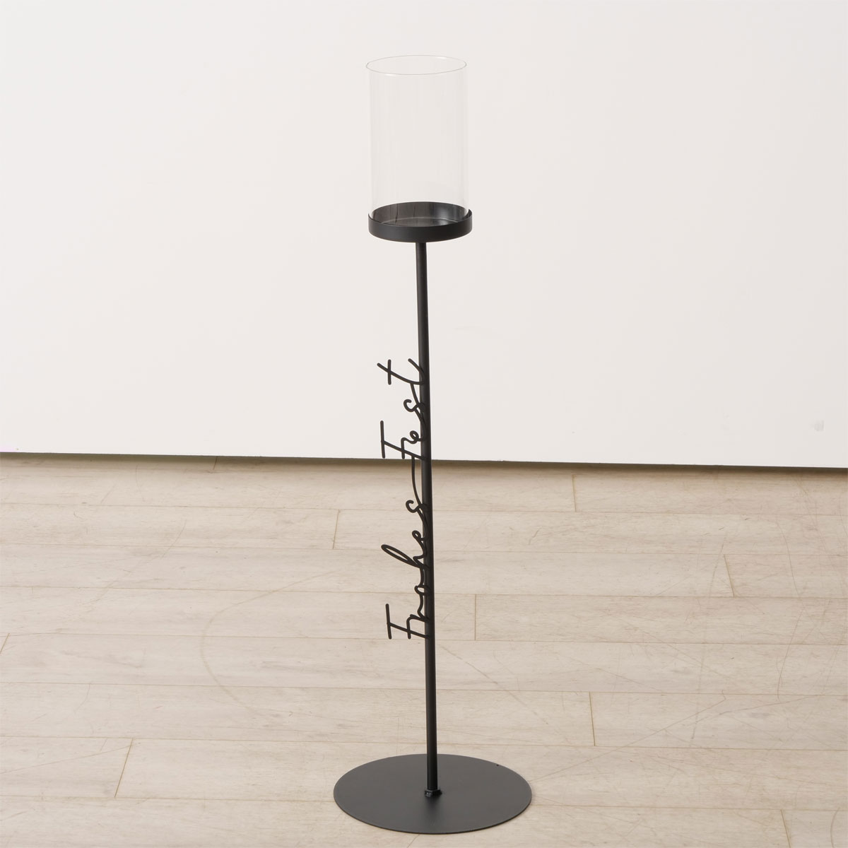 Windlicht Adore Rund 95x25x95 schwarz Bild 1