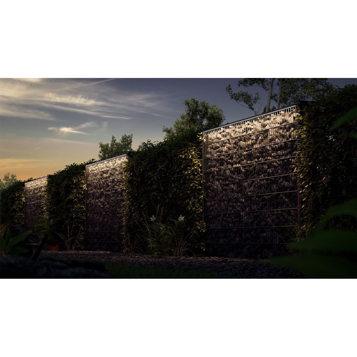 LyghtUp LED-Leuchtleiste fur Doppelstabmatten 196 cm silber Bild 8