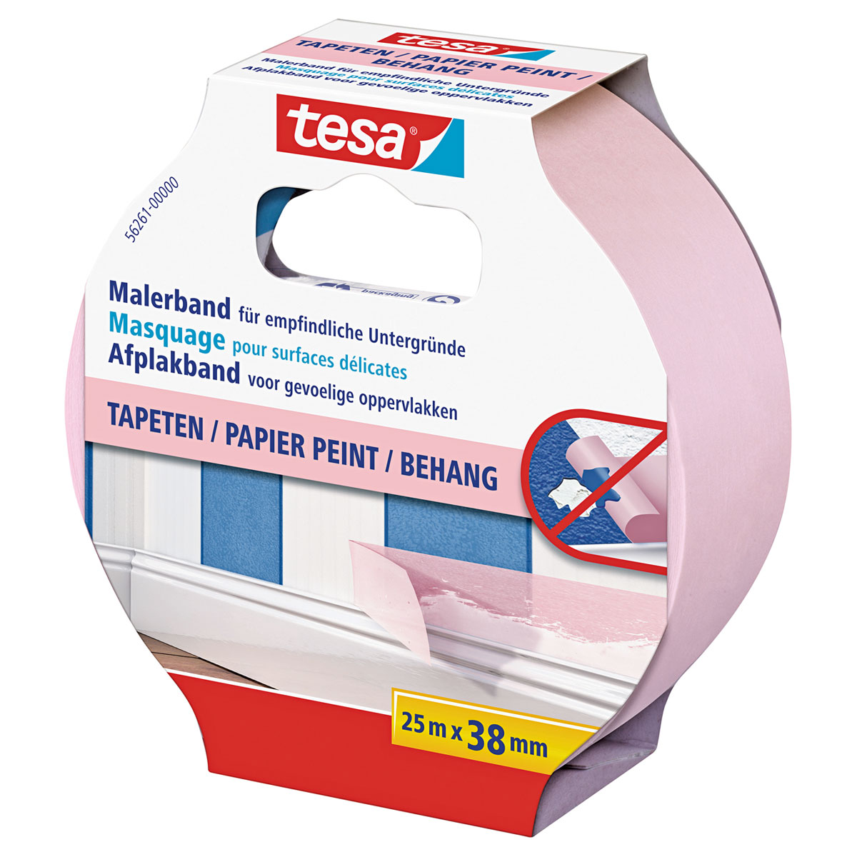 Tesa Maler Krepp TAPETEN 25 m x 38 mm Bild 2