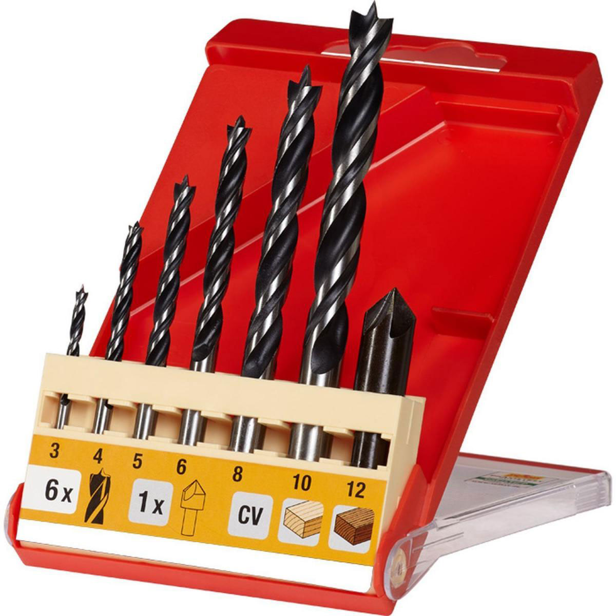 kwb  Holzspiralbohrersatz 8 teilig