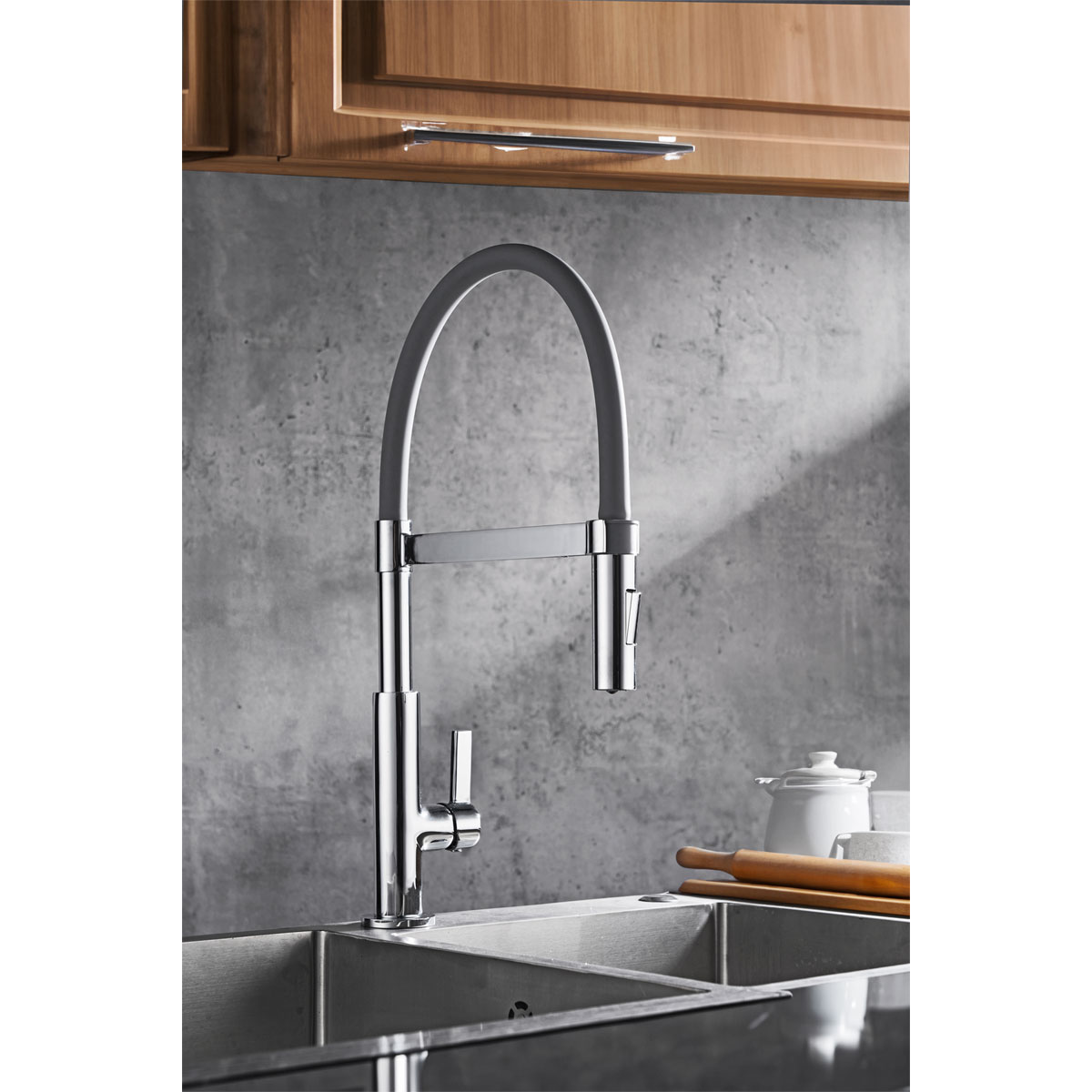 Valblue Spültischarmatur Noto chrom/ grau Bild 2