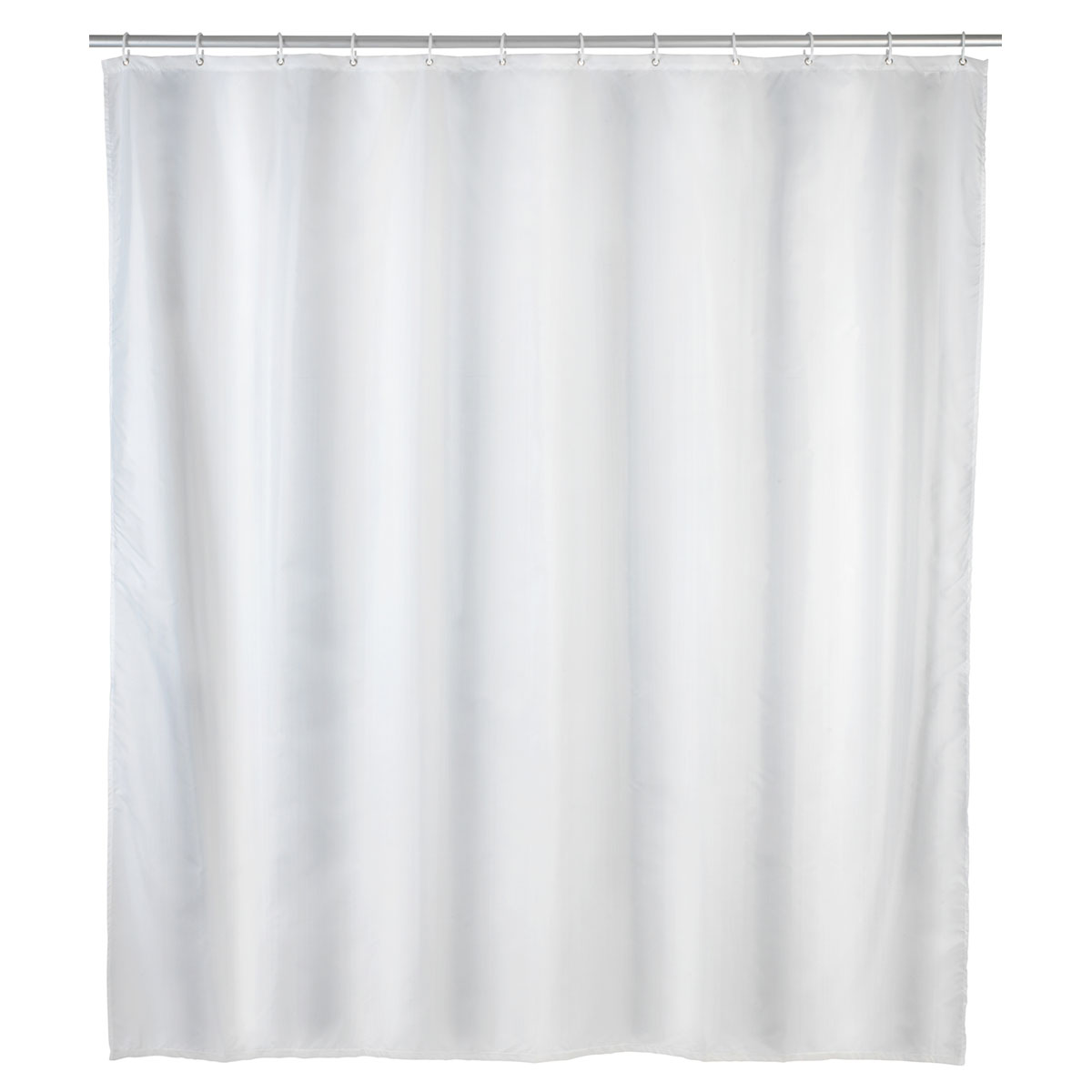 Wenko Anti-Schimmel Duschvorhang Uni White Textil Polyester 120 x 200 cm waschbar