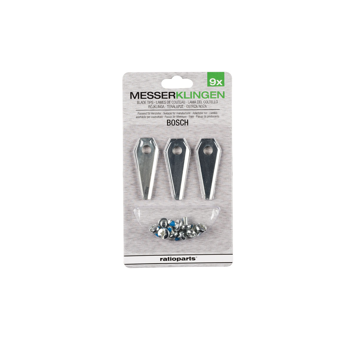 Ratioparts Messerklinge und Schraube für Bosch 1 mm