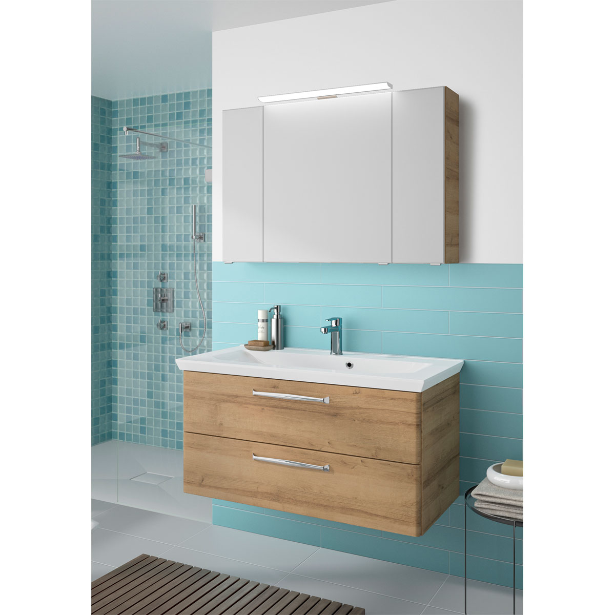 Pelipal Waschtischunterschrank Trentino Eiche 105 x 51 x 49 cm Bild 2