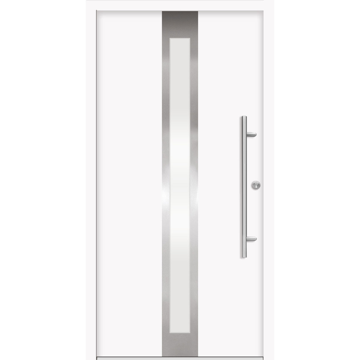 SplenDoor  Premium-Haustür Passivedoor Stockholm energiesparend weiss 100 x 200 cm rechts