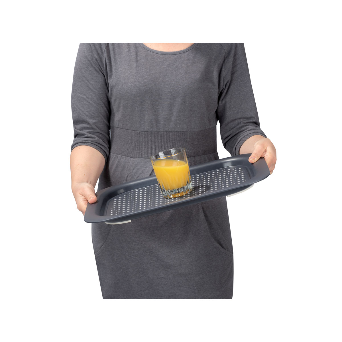 Wenko Anti-Rutsch Tablett anthrazit Bild 3