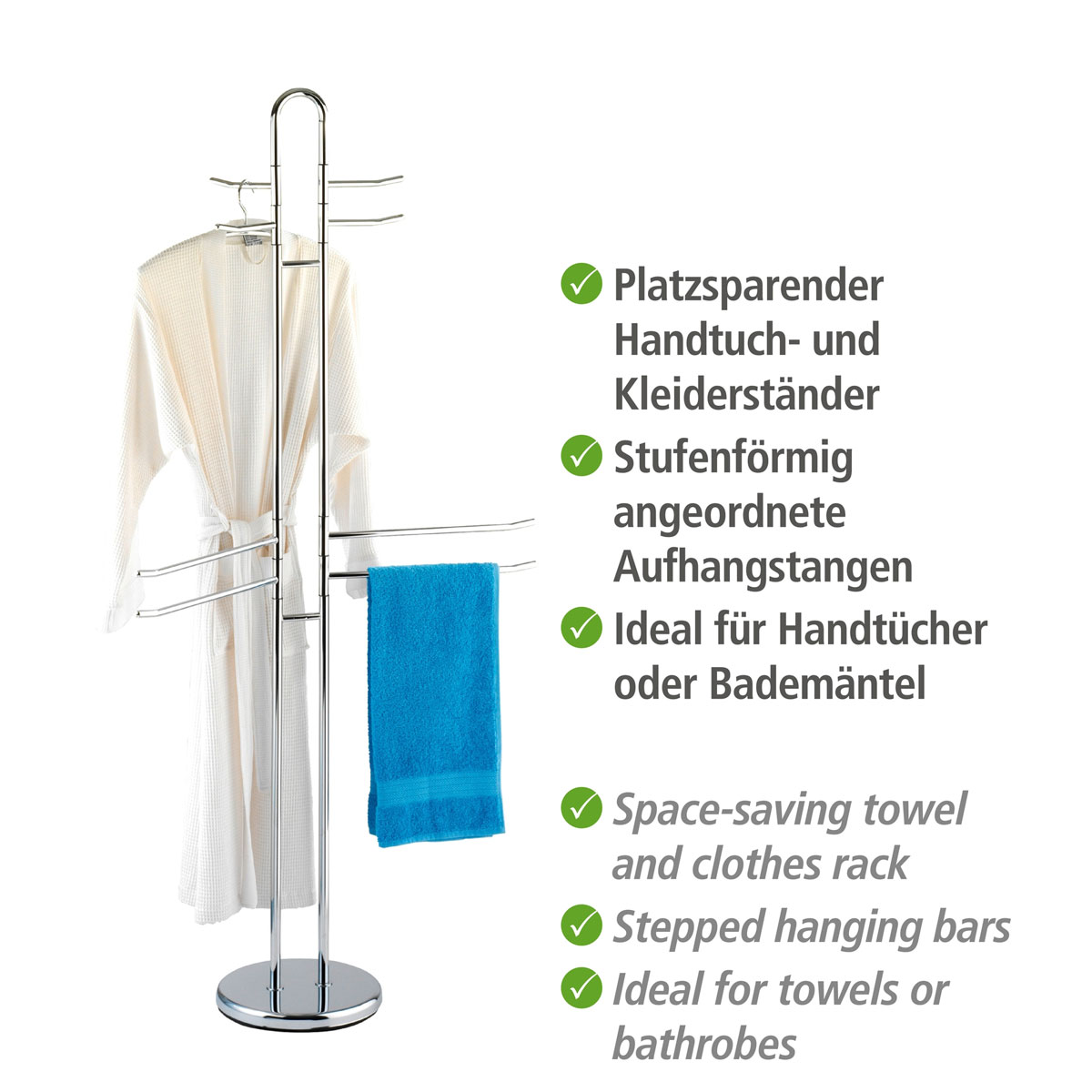 Wenko  Exclusiv Garderobenständer Palermo mit 8 Armen Kleiderständer Bild 4