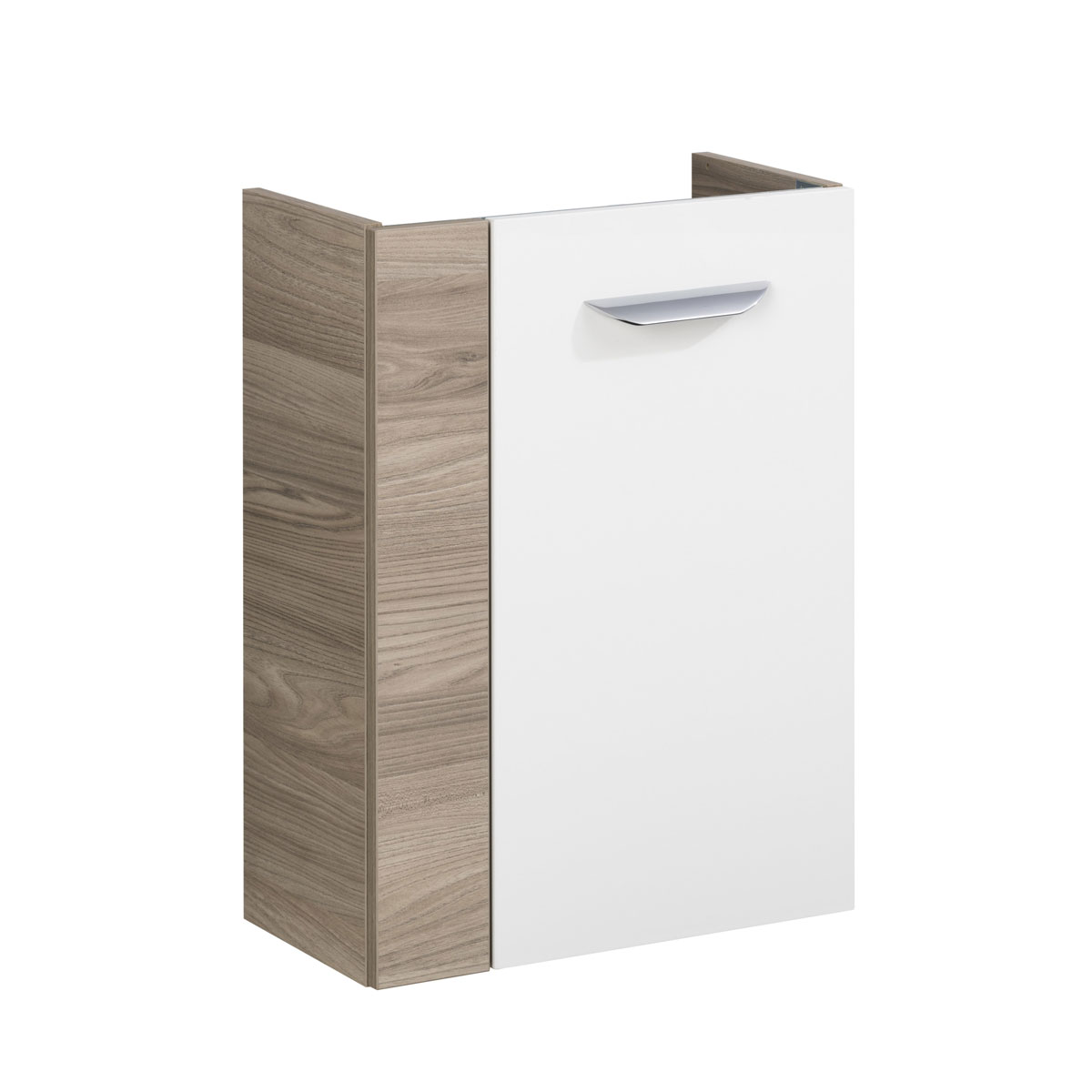 Fackelmann Gäste-WC Waschtischunterschrank rechts SBC 440 x 600 x 243 mm Steinesche/Weiß
