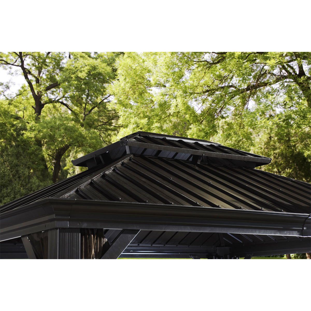 Sojag Pavillon Messina 1216 inkl. Moskitonetz 363x483x307,1cm Anthrazit Bild 4