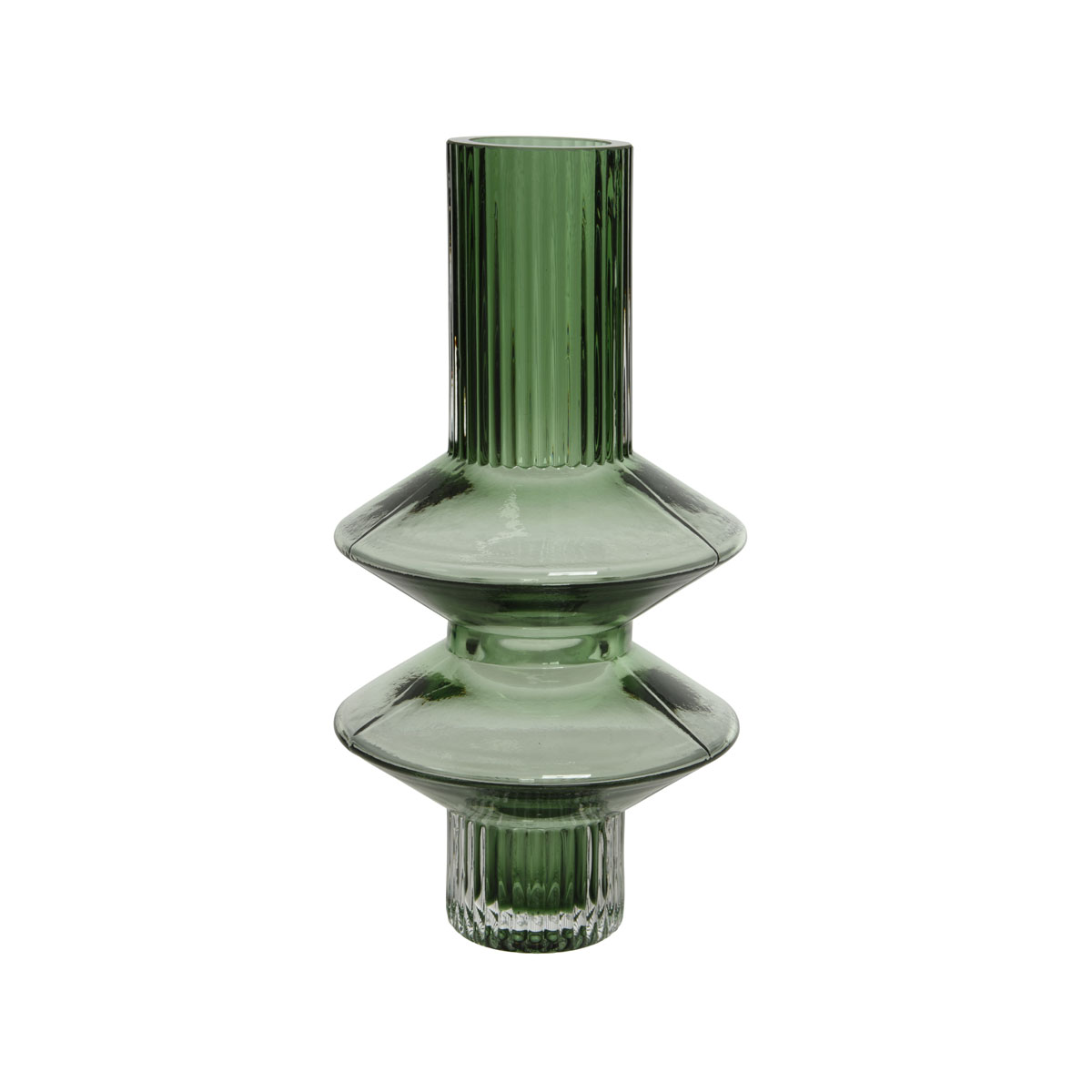 Vase grün Glas klein 21 cm