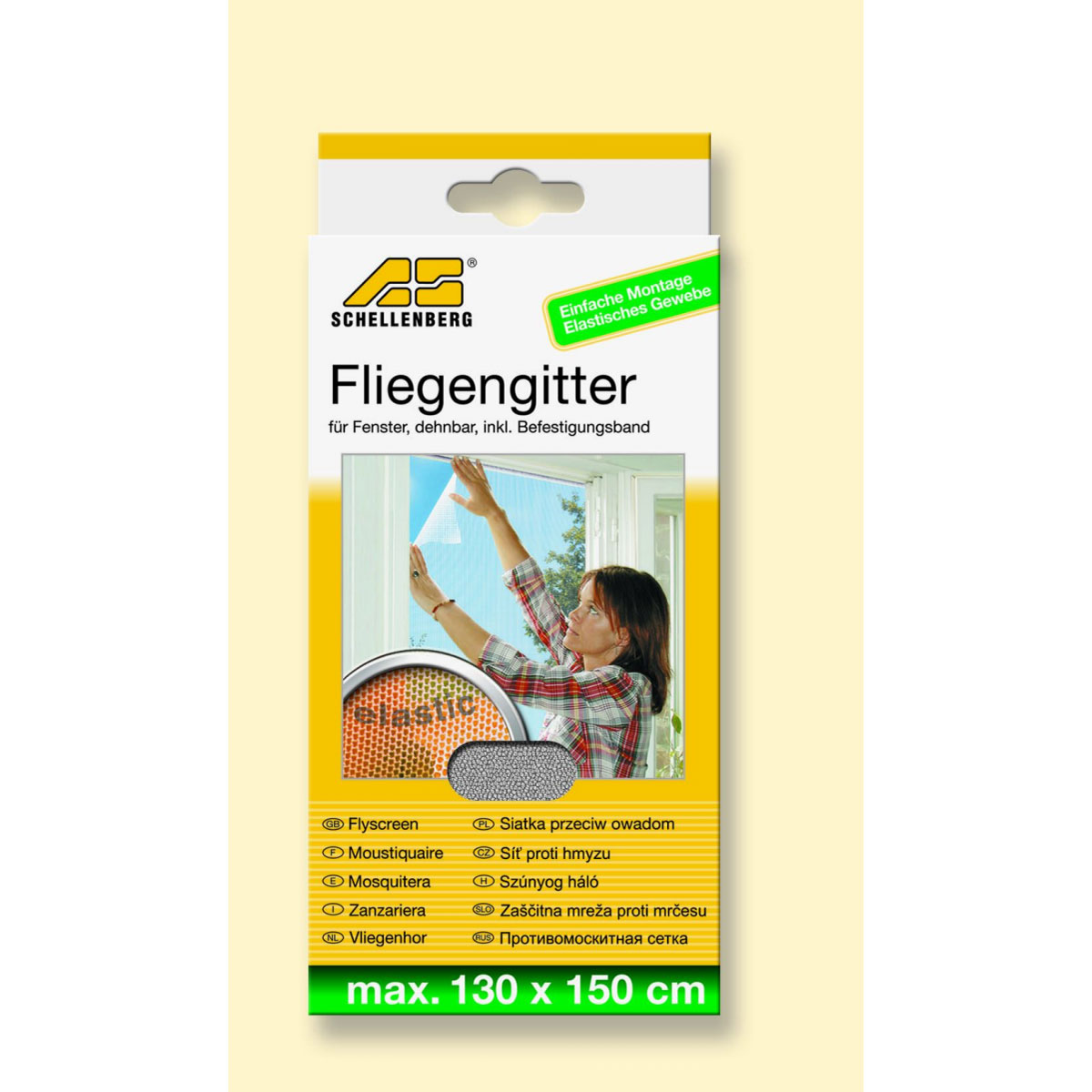 Schellenberg Fliegengitter elastic 130 x 150 cm weiß Schellenberg Fliegengitter elastic 130 x 150 cm weiß