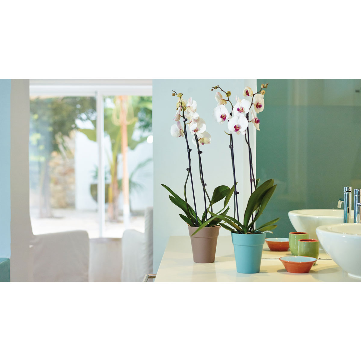 Orchideentopf Capri Orchid Pot 12,5 cm weiß Bild 4