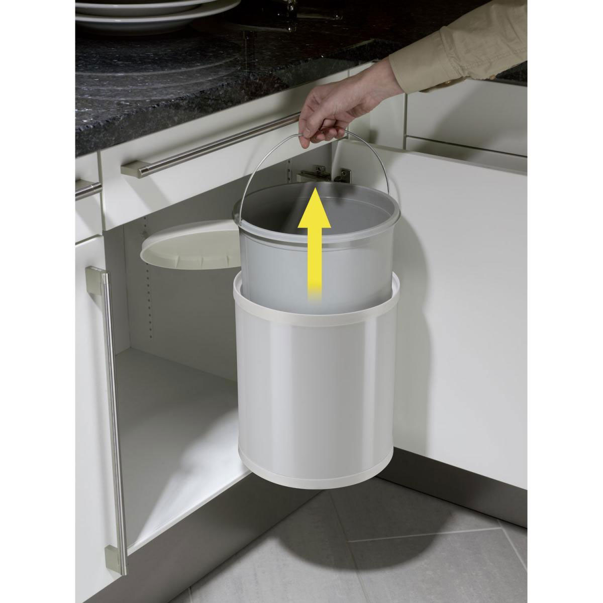 Hailo Mülleimer Compact Box M 15 L weiß Bild 5