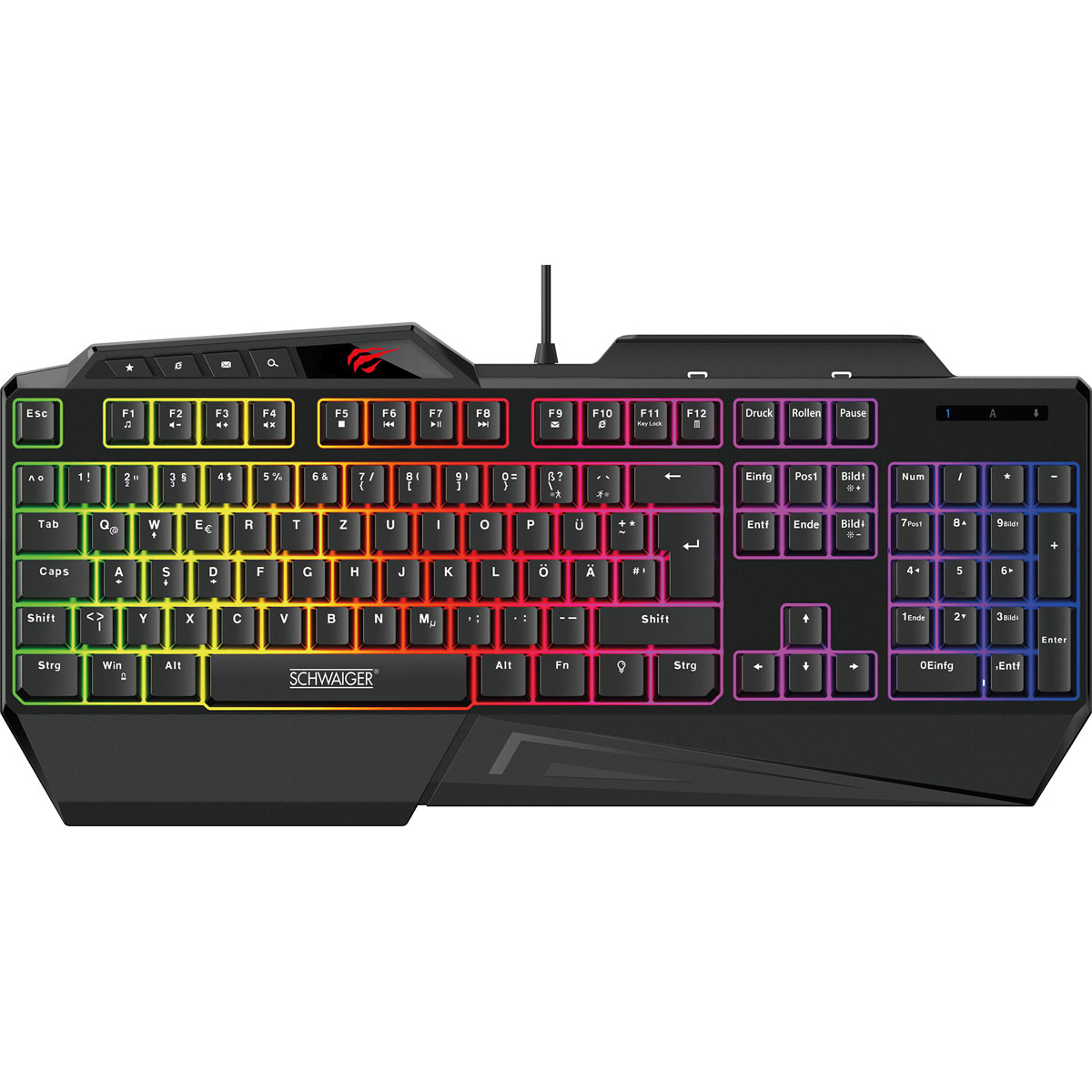 Schwaiger  Gaming Tastatur mit Farbwechsel-LED Bild 2