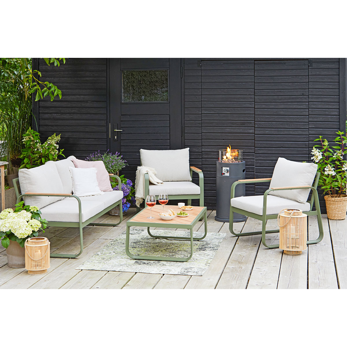 Haveson Outdoorteppich Deluxe grün/grau 120 x 180 cm Bild 6