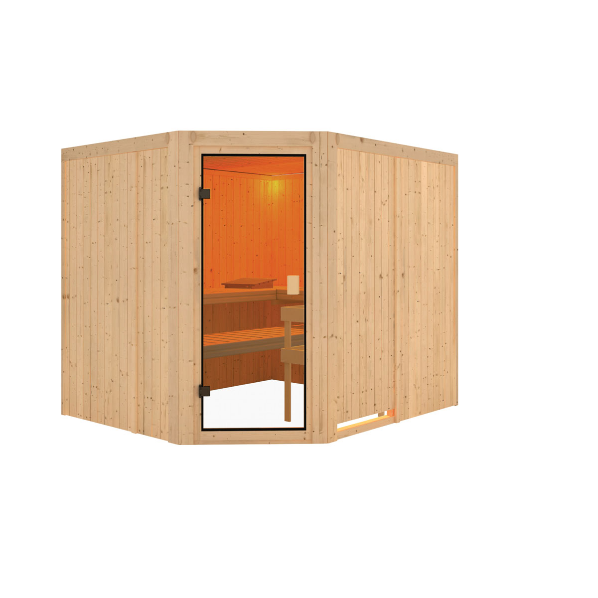 Karibu Sauna Horna naturbelassen ohne Ofen Bild 2