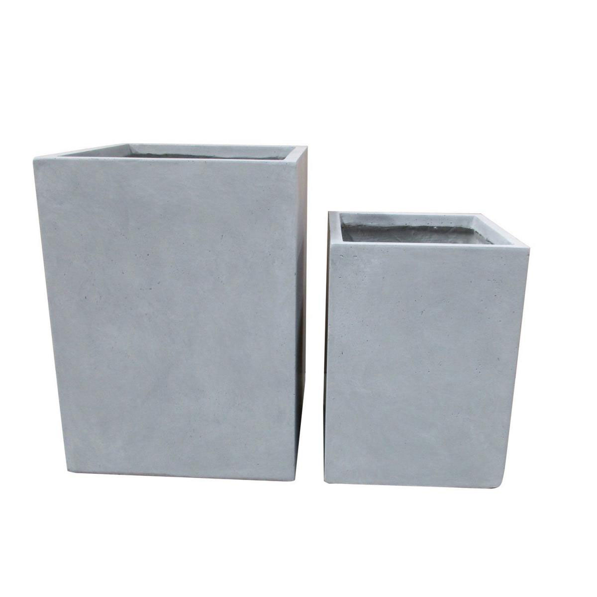 Haveson Pflanzkasten Granite 39,5 x 39,5 x 54 cm hellgrau