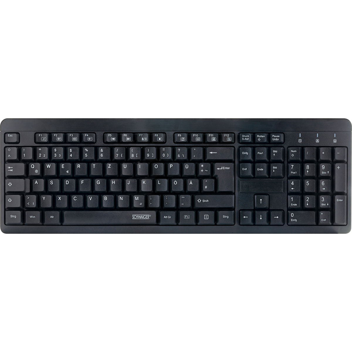 Schwaiger  PC Tastatur kabellos schwarz Bild 1