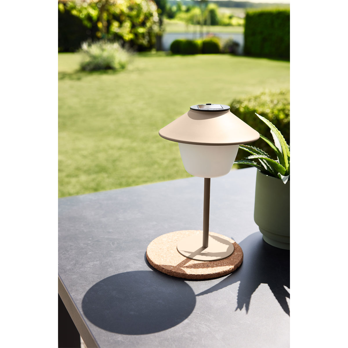 Flector Garten LED Solar Tischleuchte beige Bild 2