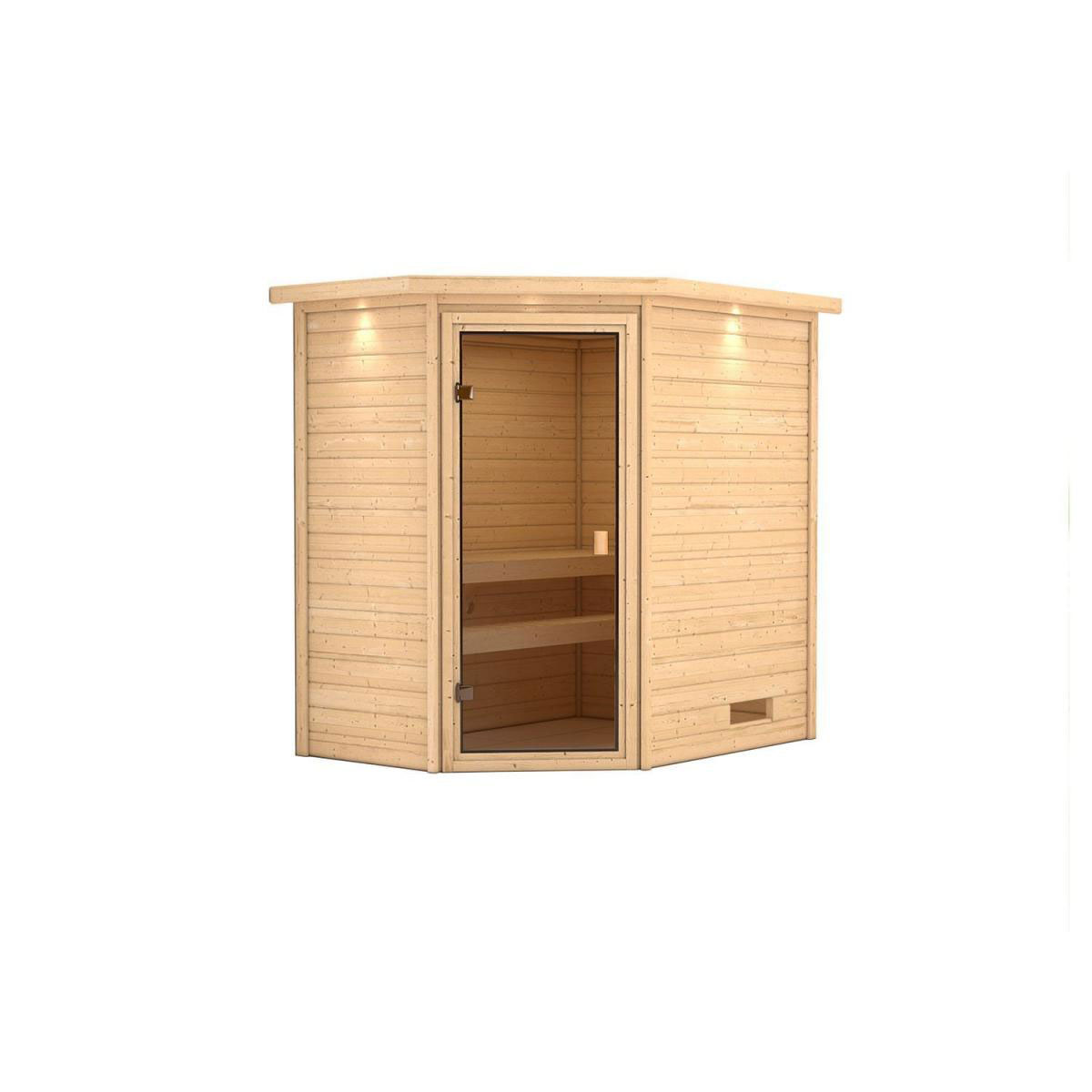 Karibu Systemsauna Svea Eckeinstieg ohne Ofen Bild 2