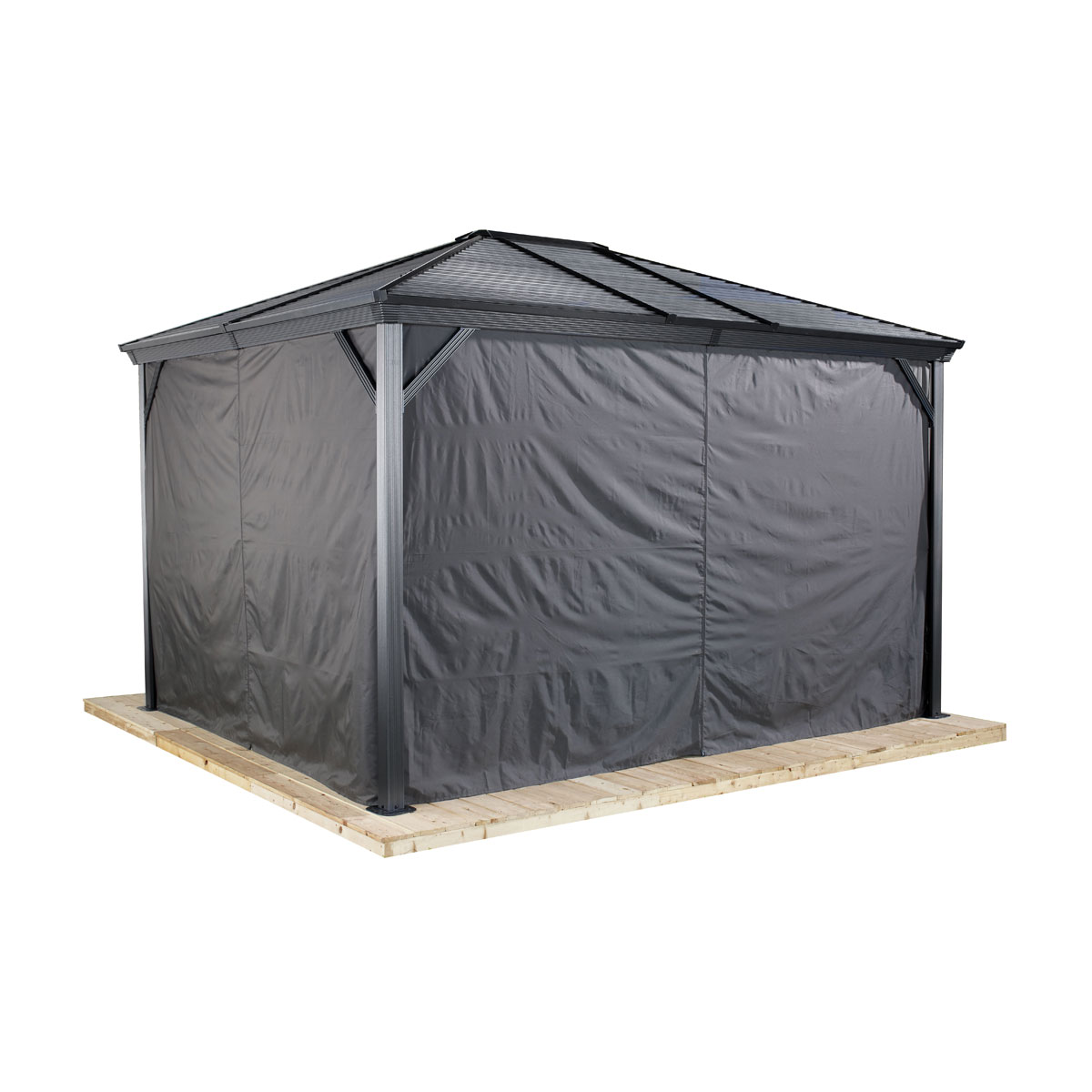 Sojag Pavillon Ventura 1010 295,5x295,5x260,5cm Basaltgrau Bild 2